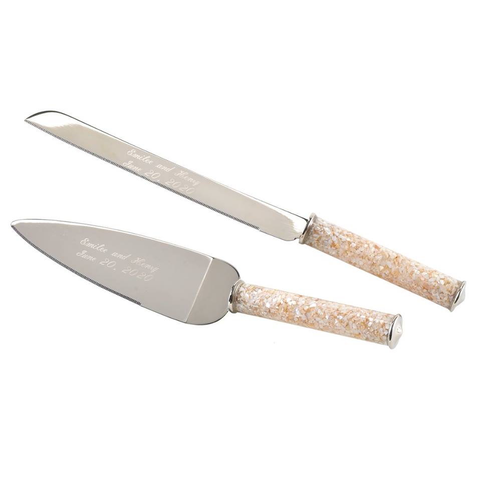 Mother Pearl Cake Server